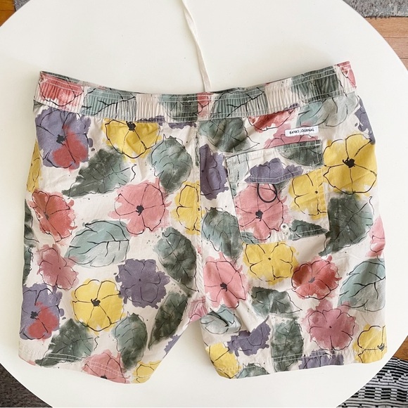 Banks Journal 7” Soho Flower Print Swim Board Short Men’s XL Lined - Picture 8 of 9
